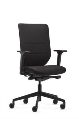 Dauphin Bürostuhl to-sync work comfort, mit Armlehnen, Synchronmechanik, Komfortpolstersitz, schwarz/schwarz