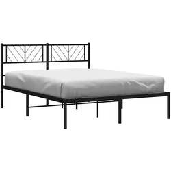 vidaXL, Bett, Ratenon (mit Kopfteil) (135 x 190 cm)
