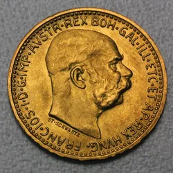 Goldmünze 10 Kronen "Schwartz" (Österreich)