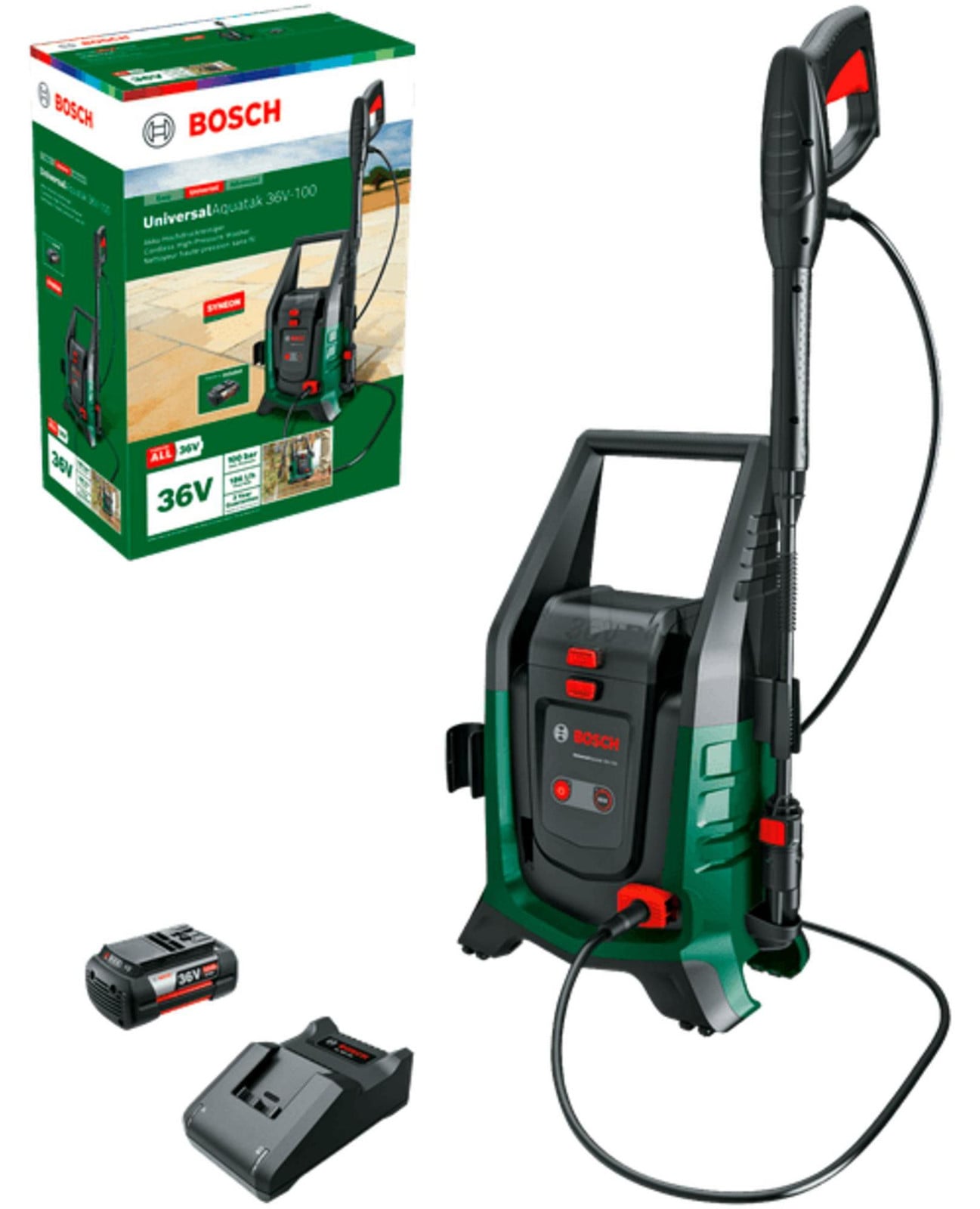 Bosch Home and Garden UniversalAquatak 36V-100 Accu-hogedrukreiniger inclusief 36V 4,0Ah accu