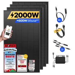 onPower: 2000 Watt Balkonkraftwerk - ohne Halterung / ohne Speicher / 5m