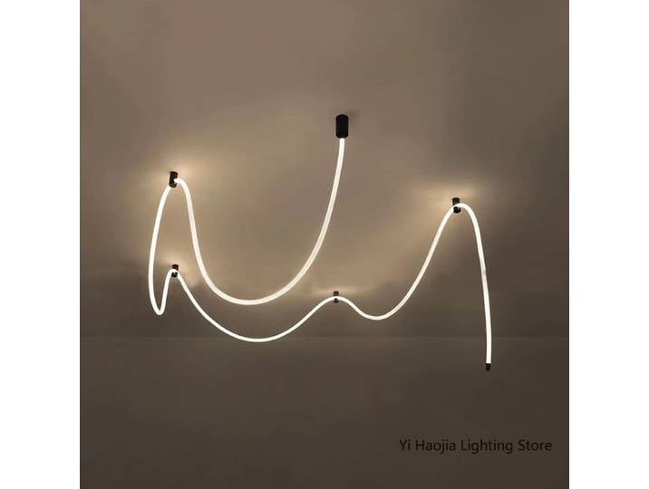 Lustre de plafond LED moderne, design tressé, pour salon et chambre, éclairage LED nordique, décoration intérieure suspendue