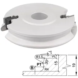 Aigner PM-Griffmuldenfräser HW C557-1B 125x25x30mm Z2 Profil "B" - C557-1B