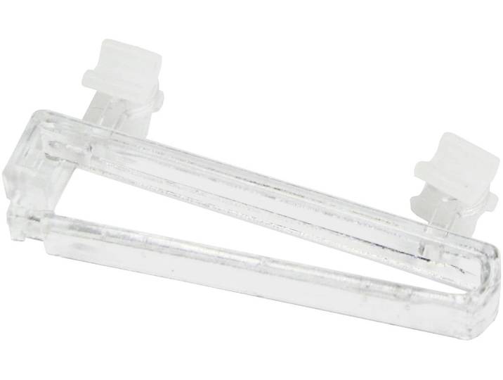 Schlaufengleiter, transparent, 8 Stk., Kunststoff, SCHÖNER WOHNEN-KOLLEKTION, Gardinenbefestigungen, Schlaufengleiter, Serie Einzelprogramm Matteo rechteckig