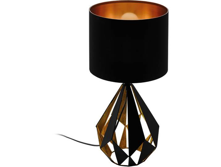Eglo Tischlampe Carlton 5 Schwarz/kupfer Stahl H 51 cm