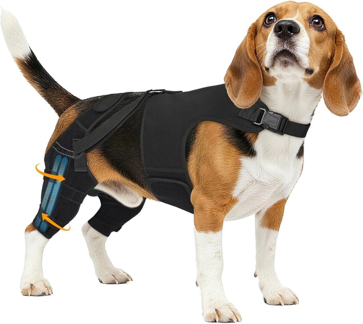 INF Hund Hinterbeinmanschette für Nach-OP Unterstützung – Atmungsaktives Polyester, Rehabilitationshülle mit Anti-Abrieb-Komfort M