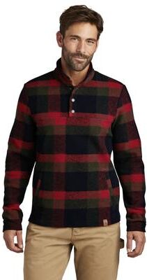Russell Outdoors RU551 Basin Snap Pullover T-Shirt in Red Plaid size XS   Polyester