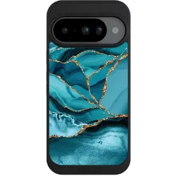 Nivocase Handyhülle für Google Pixel 10 Hülle NIVOpure Case Schwarz Edelstein Glitzer Look Marmor (Google Pixel 10), Smartphone Hülle, Schwarz