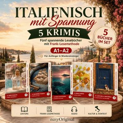 Italienisch mit Spannung: 5 Krimis A1-A2 (+ Audio-Online), Set von Giorgia Testa, EasyOriginal Verlag, 978-3-99197-036-1