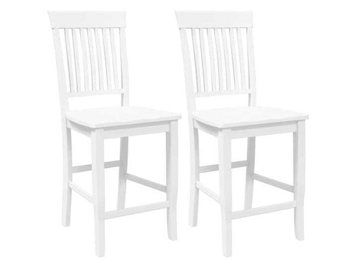 POUFGDR Barhocker, 2-teilig, weiß, aus massivem Gummibaumholz Massives Gummibaumholz, bequeme Rückenlehne, vielseitiges Design, weiße Oberfläche, tägliche Verwendung