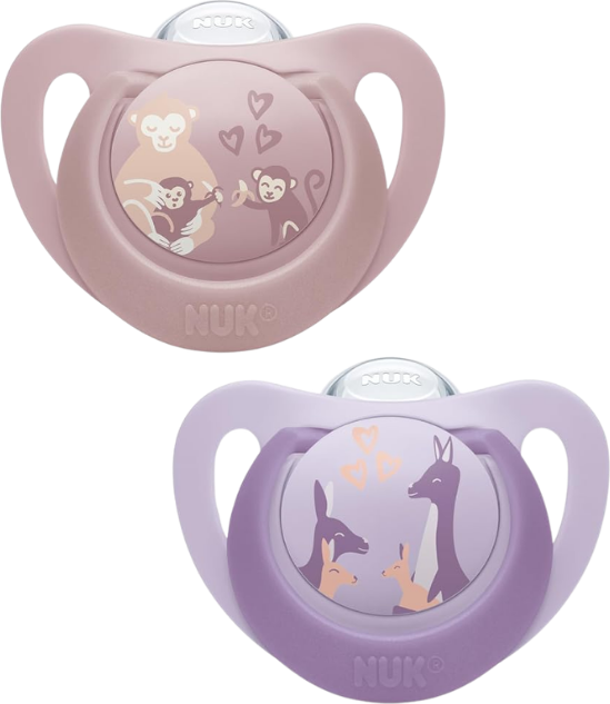 Nuk First Choice Chupeta 6-18m Macaco/Canguru 2 unidades