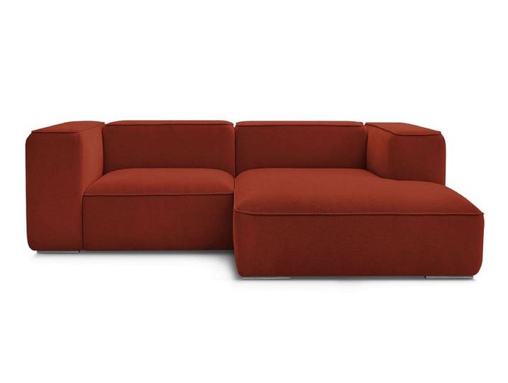 Ecksofa BOBOCHIC ZEPHYR Stoff mit Textur orange