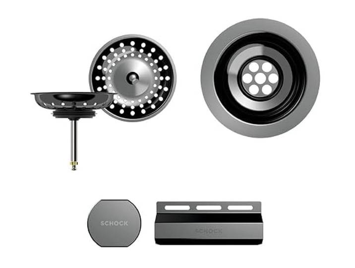 SCHOCK Sichtteile in Gunmetal 400069GUM - Aufwertung für die PREMIUM Ablaufgarnitur 410069CHR ab Baujahr 2024