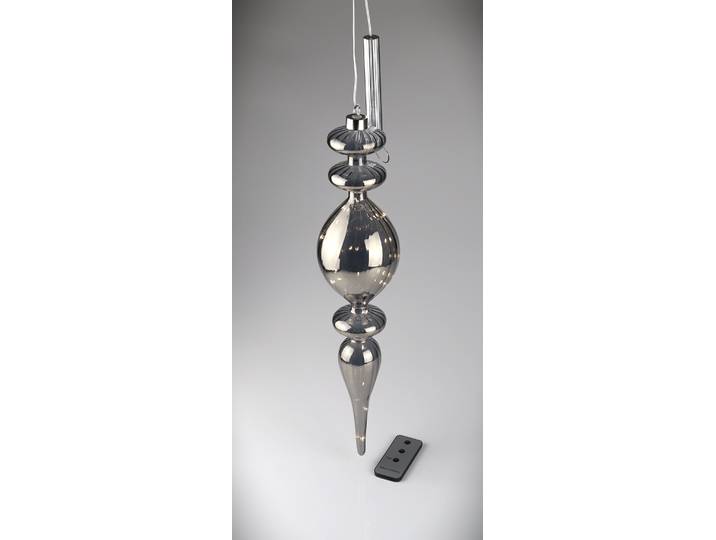 LED Dekoobjekt AM DESIGN Glas-Zapfen rauch, 20 Lichter , rauch, H:47cm L:9cm, Leuchten, LED Dekoobjekt, 9x47 cm