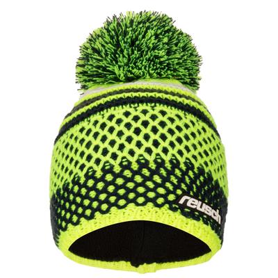 Beanie REUSCH "Ellie Beanie", Damen, gelb (gelb, blau), Polyacryl, unifarben, Mützen Beanie, warm en winddicht