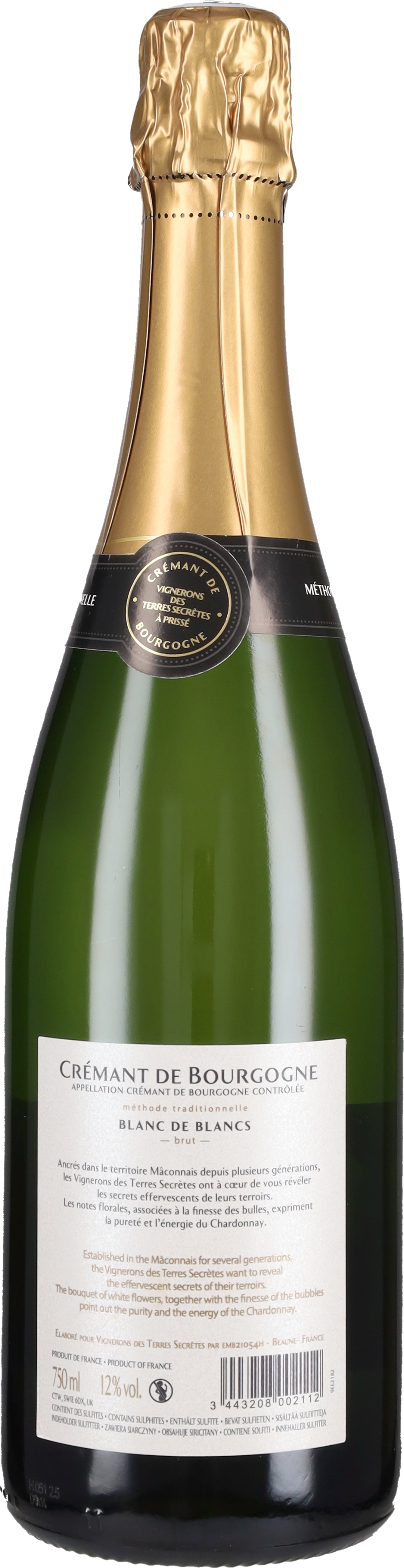 Crémant De Bourgogne Brut Blanc De Blancs Terres Secretes