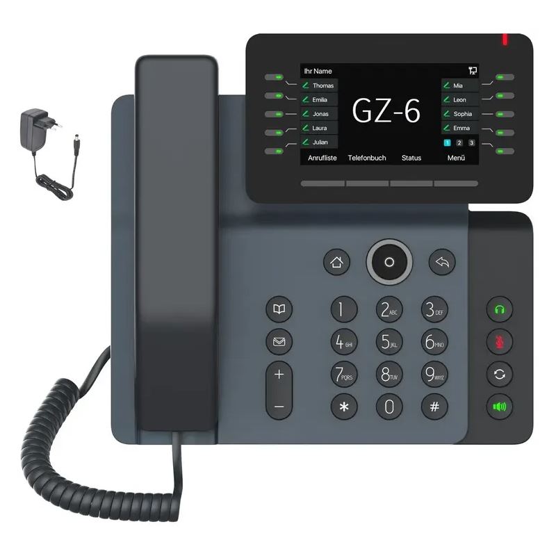 Gequdio IP Telefon GZ-6 mit Netzteil - mit WLAN und Bluetoot