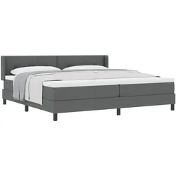 vidaXL, Boxspringbett, Boxspringbett Mit Matratze Stoff Dunkelgrau (200 x 200 cm)