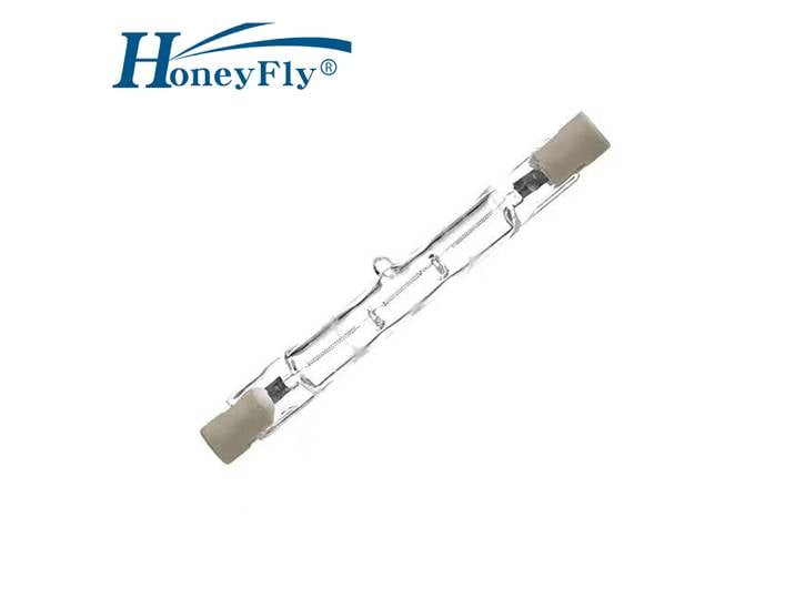 HoneyFly 50pcs J78 Lampe halogène 220V/110V 100W 150W 200W 78mm R7S Tube de quartz à filament double extrémité transparent pour projecteurs