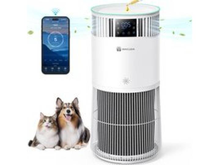 Purificateur dAir pour Maisons avec Animaux-Amicura P2-Filtre HEPA H13 843 m³/h CADR 450 m³/h de Particules Contrôle par App
