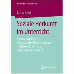Soziale Herkunft im Unterricht, Fachbücher von Sascha Kabel