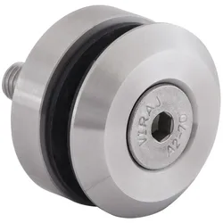 Längle Glas-System, Möbelausstattung, Glaspunkthalter Trapez 45, 45 mm, 8 - 20 mm Glas, Edelstahl (1 Stk.)