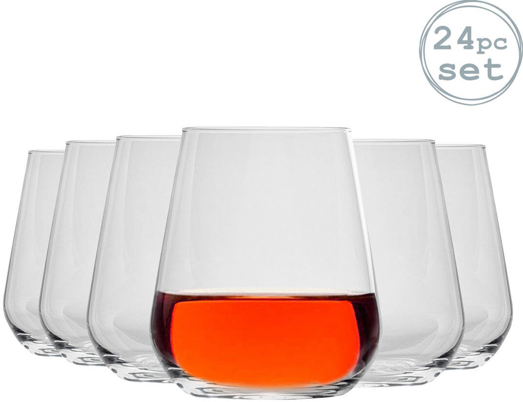 Bormioli Rocco Inalto Uno Stemless Wine Glasses Clear 24/350ml