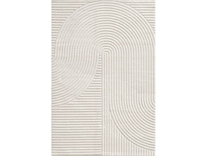 Tapis salon moderne bohème scandinave, crème, 200 x 290 cm