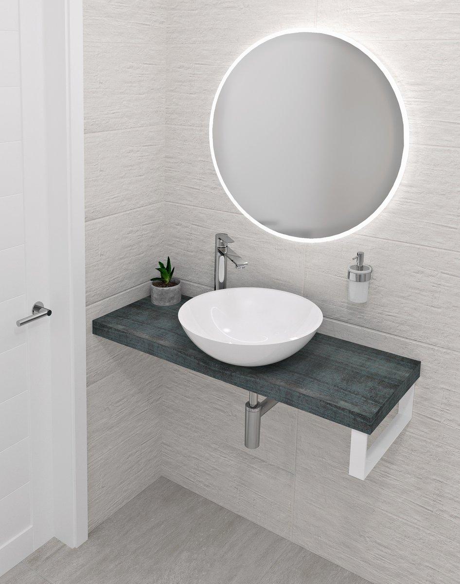 Sapho AVICE Waschtischplatte 240x36cm, Stärke 5cm, Aquamarine