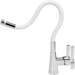 TRIZERATOP Küchenarmatur Flexible, weiß, Wasserhahn, Spültischarmatur, Mischbatterie