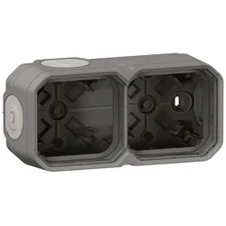 LegrandPlexo New 2-fach Gehäuse horizontal und vertikal, grau