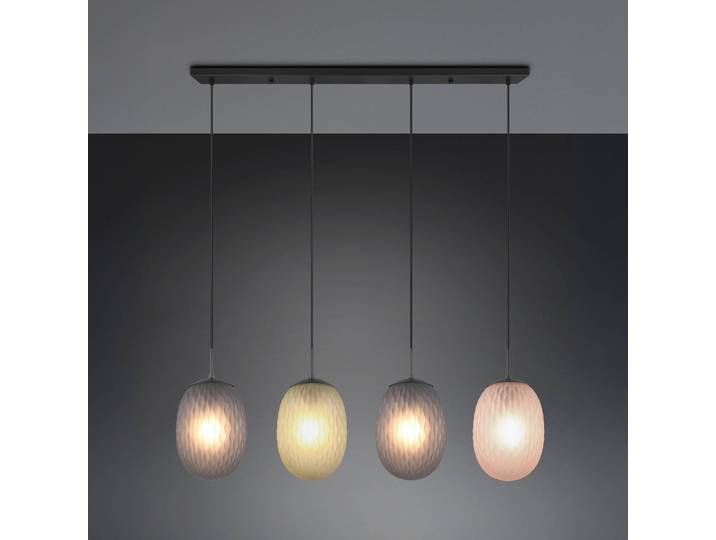 Trio Lighting Glas Hängelampe Facette, dimmbar, Multicolour, für Wohn- / Esszimmer, Glas, Modern, Pendelleuchte