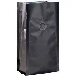 1000 Kaffeebeutel mit Aromaschutzventil, schwarz 245 x 100 mm, OPP, Aluminium, PE