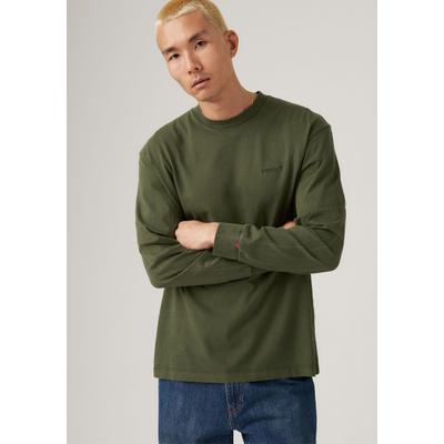 Langarmshirt LEVI'S, Herren, Gr. XL, garment dye duffel b, Jersey, Obermaterial: 100% Baumwolle, normal normal, Rundhals, Shirts Langarmshirt, GARMENT- Färbung