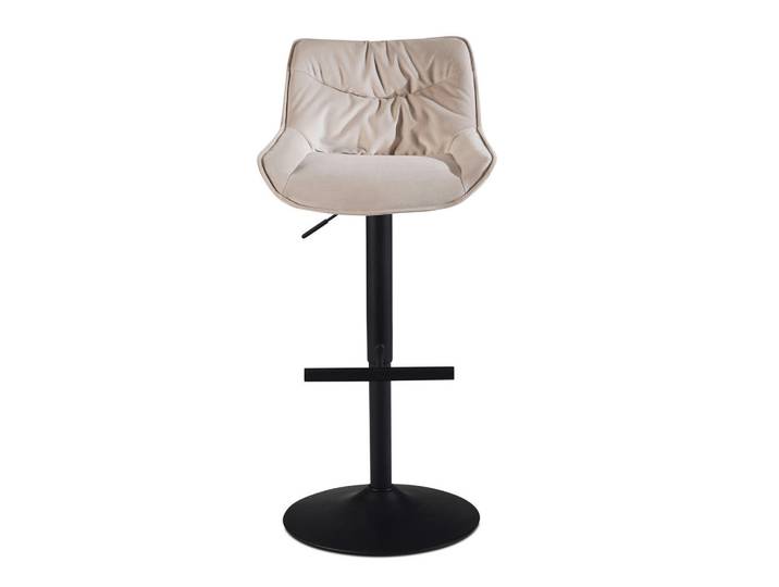 Mid.you Barhocker, Beige, Textil, Bodenplatte, 45x106x55 cm, Sitzfläche 360° drehbar, Esszimmer, Barmöbel, Barhocker