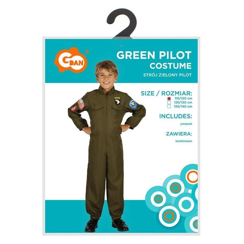 GoDan Kinderkostüm Pilotenoverall, Grösse 130/140cm (134, 140) (58213852)