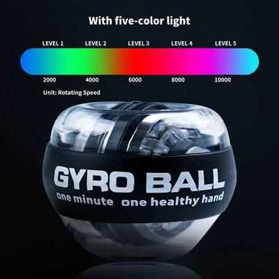 Inspire Select LED Gyro Power Wrist Ball Trainer Auto Start Forearm & Hand Strengthener, Gyroscopic Fitness Tool With Lights with5 colorlight
