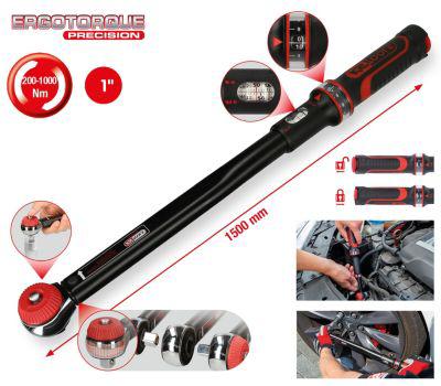 1" ERGOTORQUE®precision Ratschen-Drehmomentschlüssel Drehknopf, 200-1000Nm