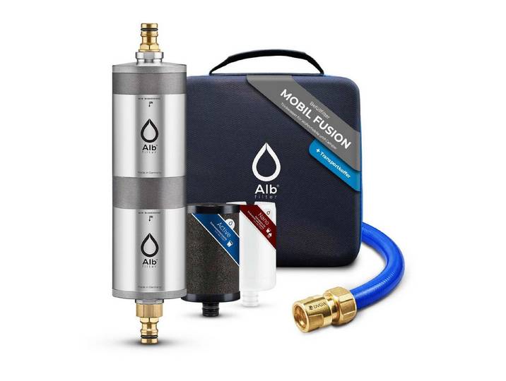 Alb Filter Wasserfilter Mobil Fusion Campingfilter, für Wohnmobil, gegen Bakterien, Doppelstufenfilter, Made in Germany