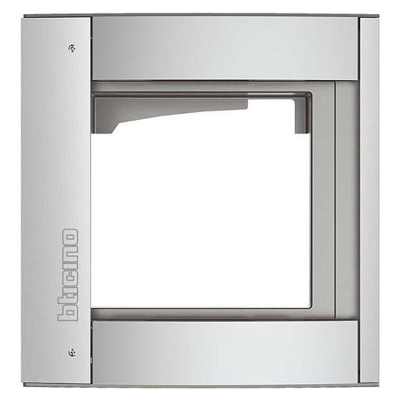 Bticino Abdeckrahmen 1-modulig für SFREA Sprechanlage Allmetal, inkl. Modulträger (230715)