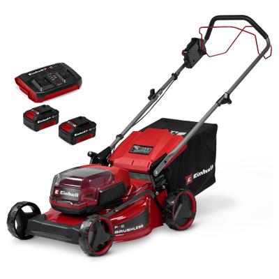 Akkurasenmäher EINHELL "GC-CM 36/46 S Li BL (2x4,0Ah)", rot (rot, schwarz), B:52,7cm H:102,3cm, Rasenmäher, Inkl. Akku und Twincharger