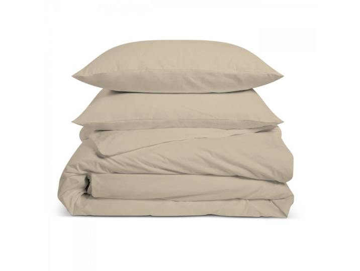 Parure de lit 1 personne coton percale lin 140x200cm