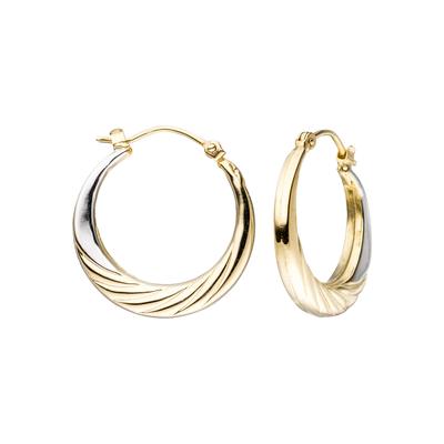 Paar Creolen JOBO, gold (gelbgold 333), Ohrringe, Damen, 20,5mm, Gelbgold 333, rund 333 Gold bicolor