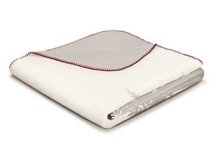 Wohndecke BIEDERLACK Deerlight , grau, B:130cm L:170cm, Kaschmir, Schurwolle, Wohndecken, Wohndecke, winterliche Alpenstimmung