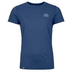 Ortovox Damen 120 Cool Tec MTN Stripes T-Shirt - XL - blue nunatak