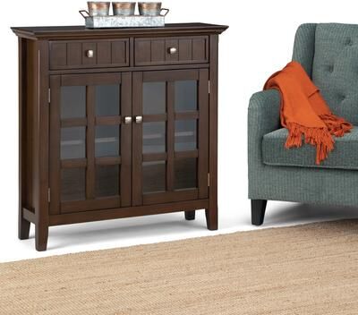 WYNDENHALL Normandy SOLID WOOD Entryway Storage Cabinet