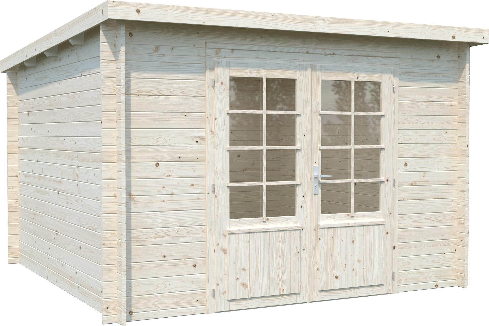 Palmako Gartenhaus Ella 8,7 m² - 28 mm Transparent tauchimprägniert