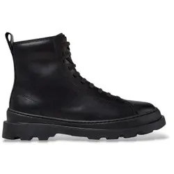 Camper für Damen. K400816-001 Leather Brutus+ ankle boots in black (40), Leder, Schwarz, Wohnung, Keine, Lässig