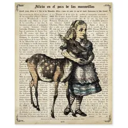 POSTER Alice Mit Kitz A4 Rahmenlos
