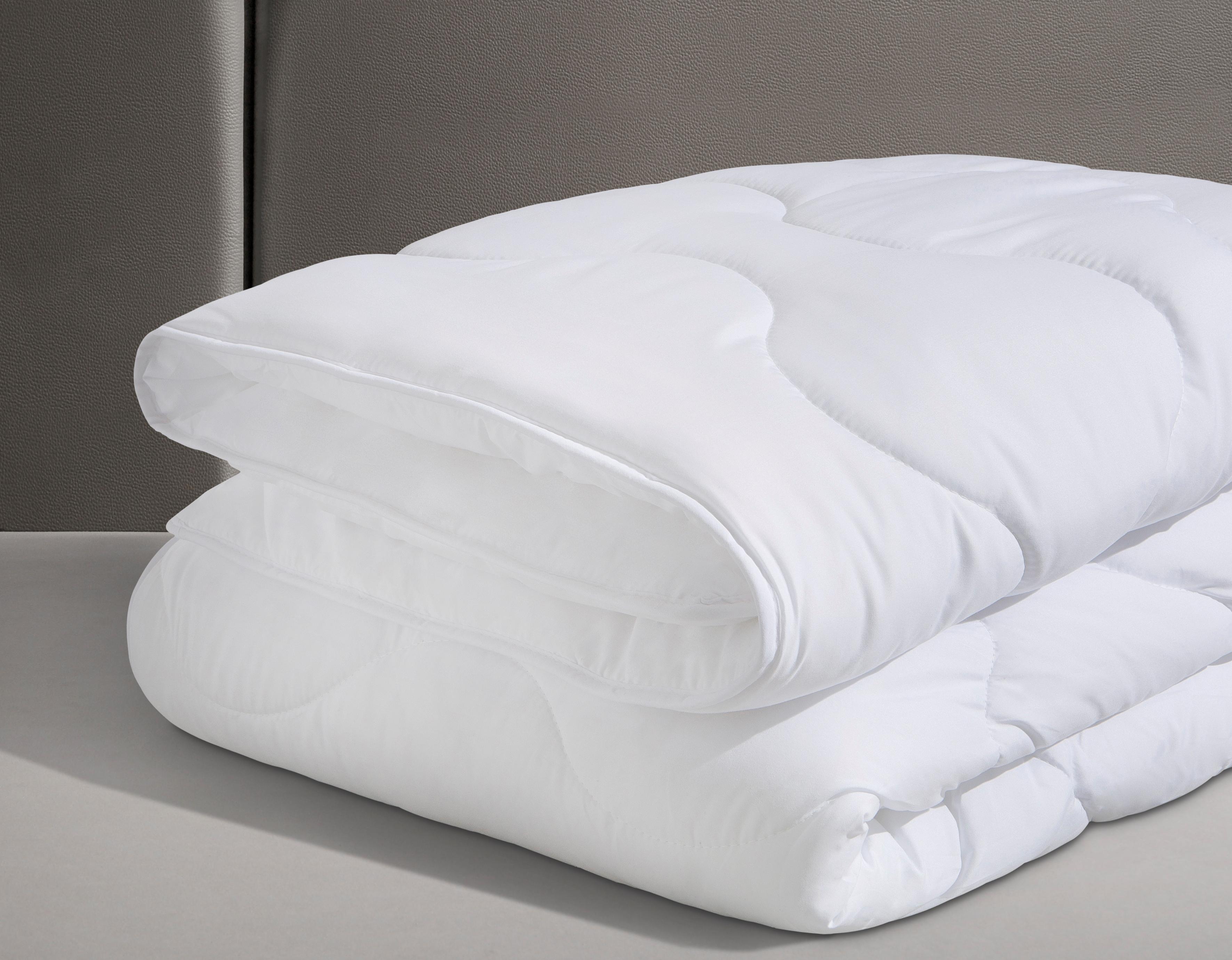 Kunstfaserbettdecke JEKATEX "Hohenstein Bettdecke, 135x200 oder 155x220 cm, für Sommer oder Winter", weiss (weiß), B:155cm L:220cm, Bezug: 100% Polyester. Füllung: 100% Polyester, Bettdecken, Kunstfaserbettdecke, mit antibakterielle Wirkung durch Aegis-Te